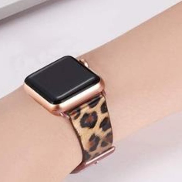 Apple Watch Band with Leopard Print Leather main image 4